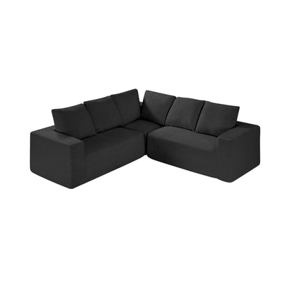 247039# - Adjustable Modular Corduroy Sofa with Spacious Armrests