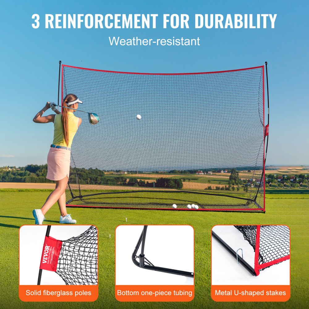 PDYGF002 - Durable 10.8x7ft Golf Practice Net for Skill Enhancement