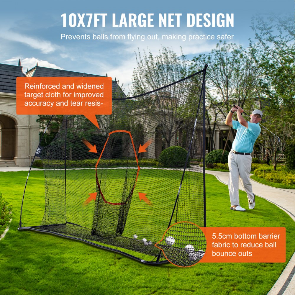 PDYGF003 - Portable 10.8x7ft Golf Practice Net for All Skill Levels