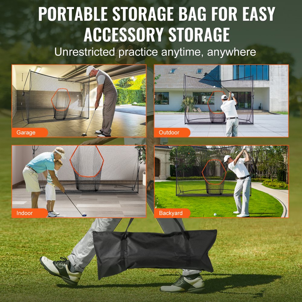 PDYGF003 - Portable 10.8x7ft Golf Practice Net for All Skill Levels