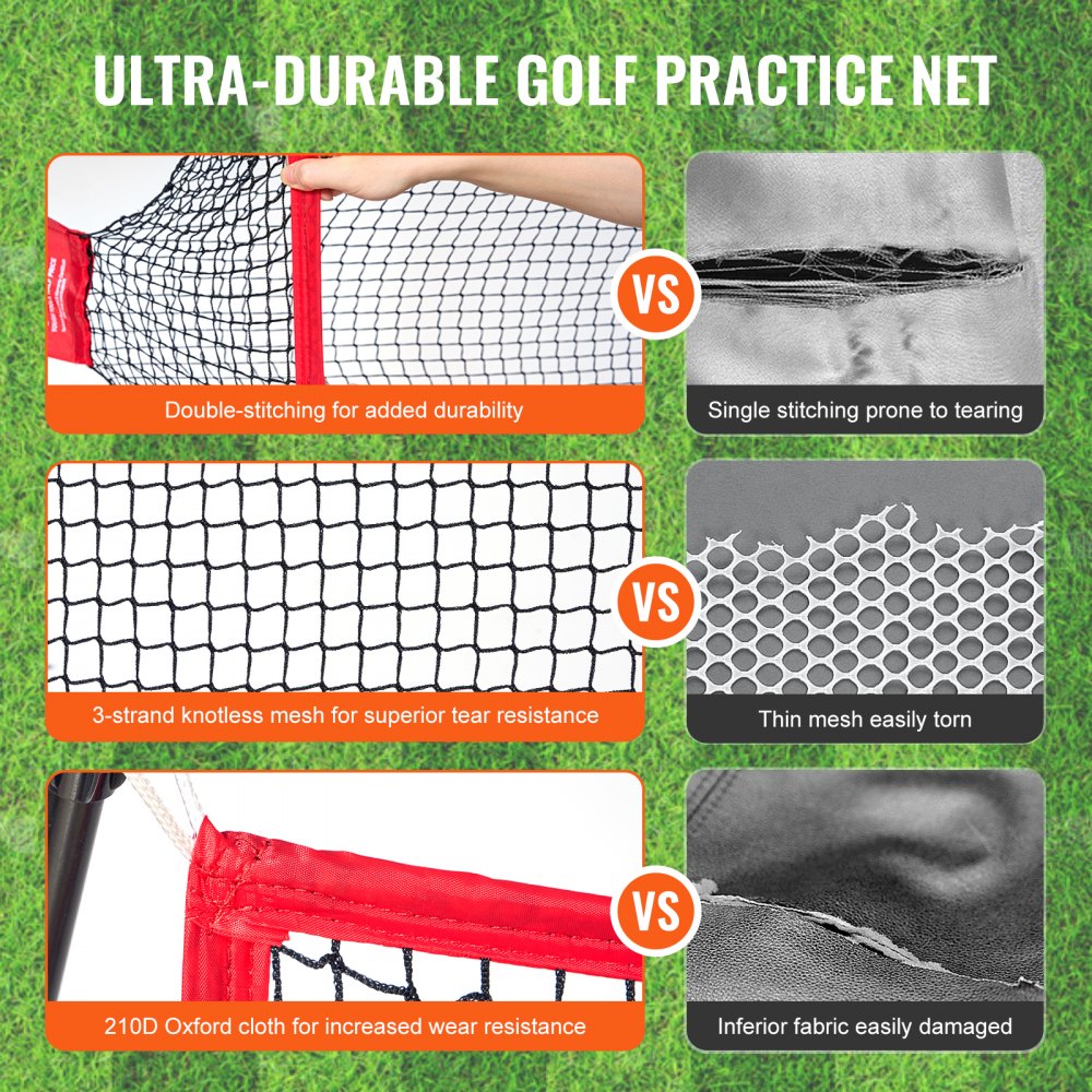 PDYGN001 - Durable 7.8ft Golf Practice Net for Indoor/Outdoor Use