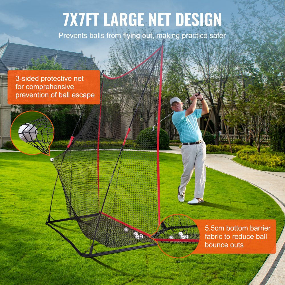 PDYGN001 - Durable 7.8ft Golf Practice Net for Indoor/Outdoor Use