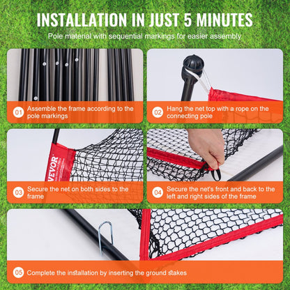 PDYGN001 - Durable 7.8ft Golf Practice Net for Indoor/Outdoor Use