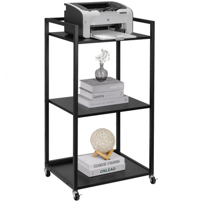 010449333536 - Adjustable Printer Stand with Wheels and 3 Tiers for Organization