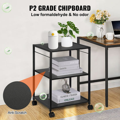 010130268027 - Adjustable Height Printer Stand for Organized Workspaces