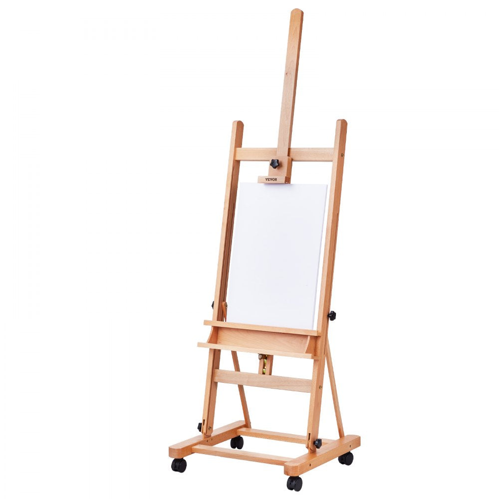 W02 - Adjustable H-Frame Easel with Tray, 48" Canvas Support