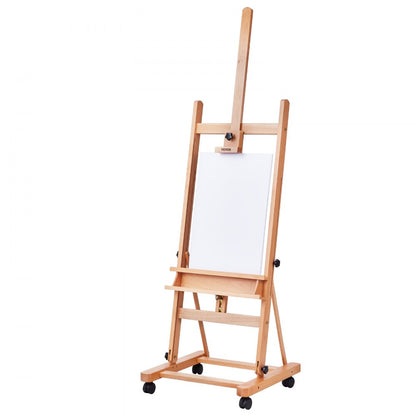 W02 - Adjustable H-Frame Easel with Tray, 48" Canvas Support