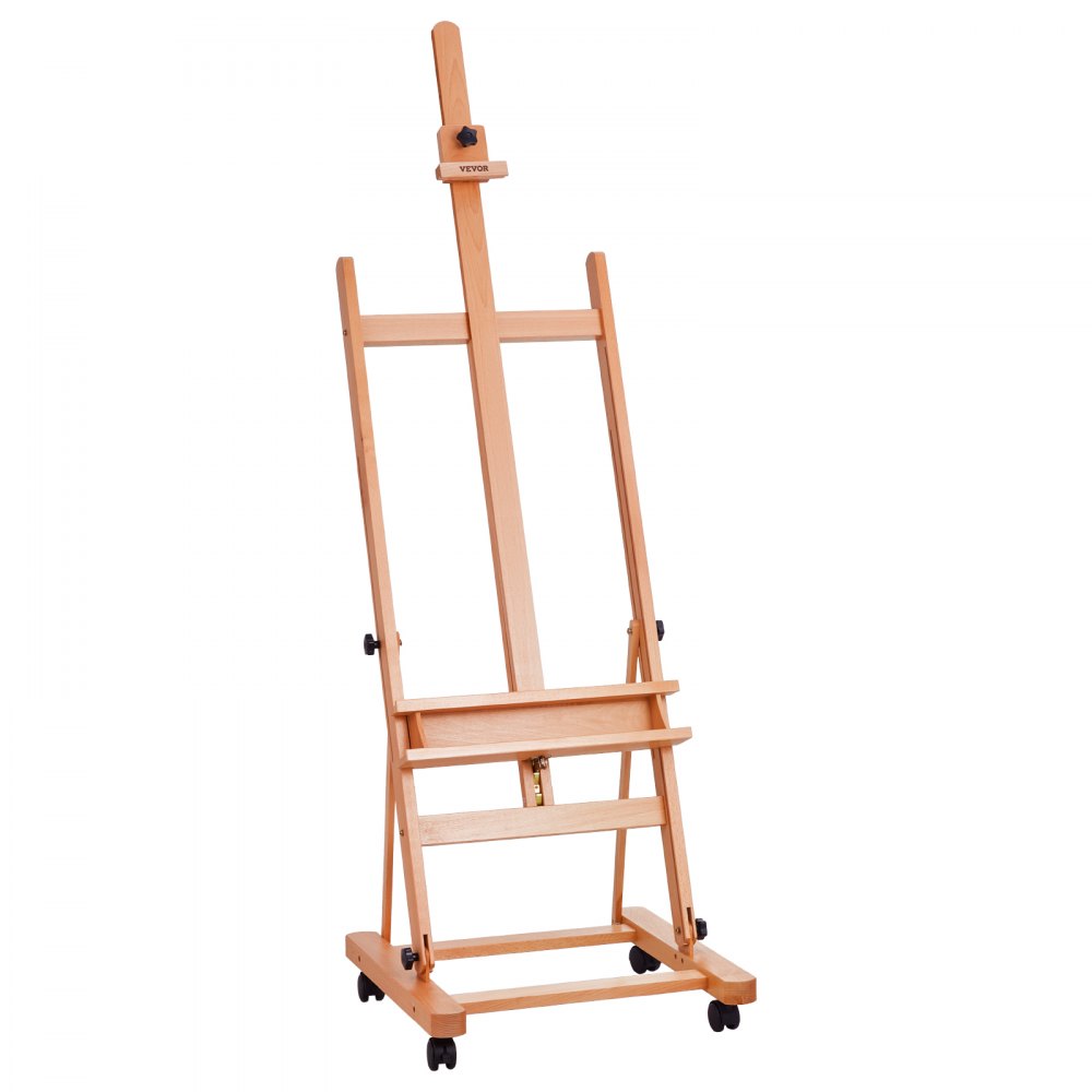 W02 - Adjustable H-Frame Easel with Tray, 48" Canvas Support
