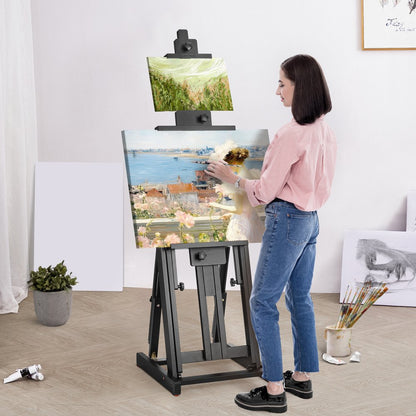 W14 - Durable Beech Wood H-Frame Easel for Canvases up to 77"