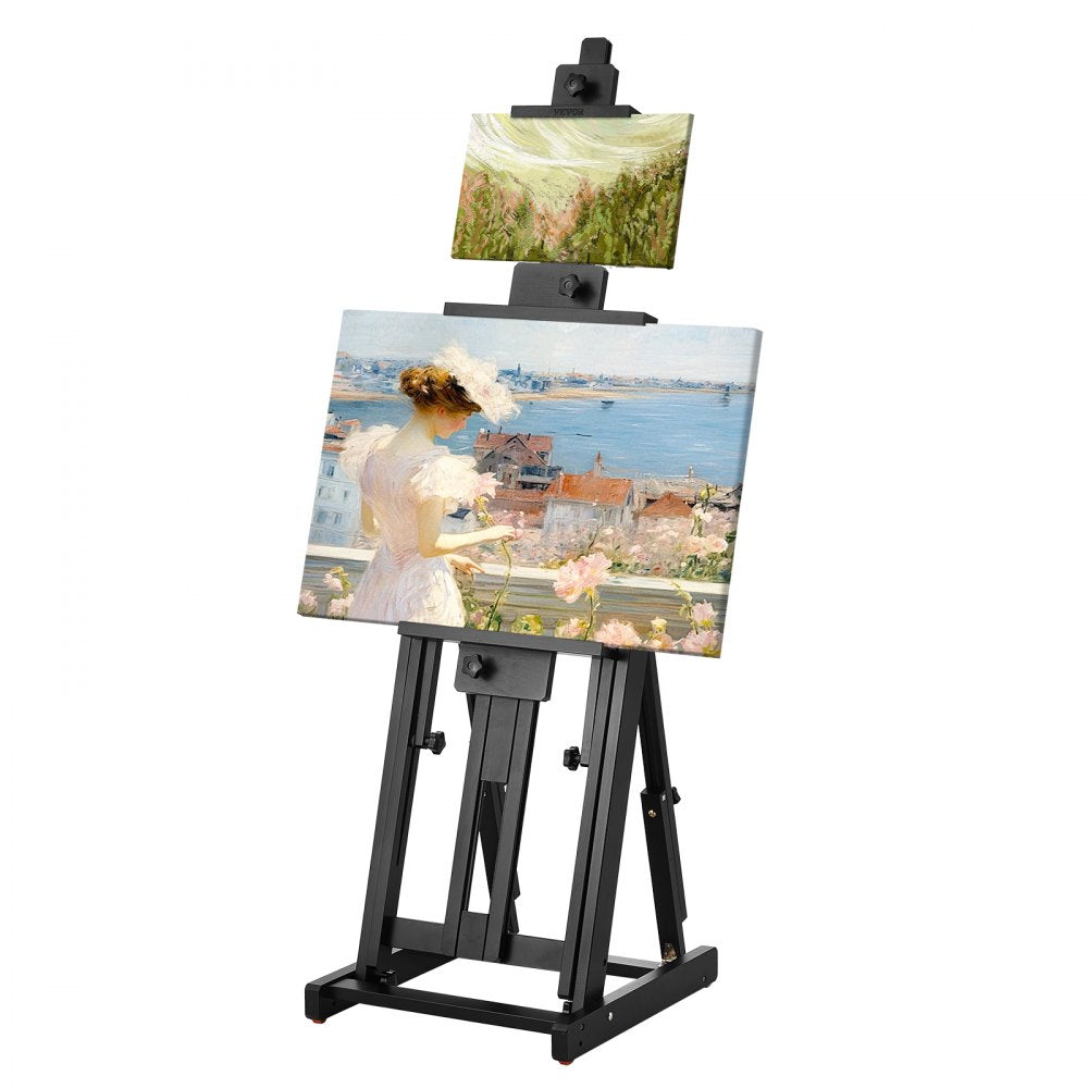 W14 - Durable Beech Wood H-Frame Easel for Canvases up to 77"