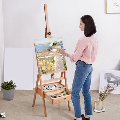 HJ-2A - Adjustable Beech Wood Easel for Canvases Up to 36 inches