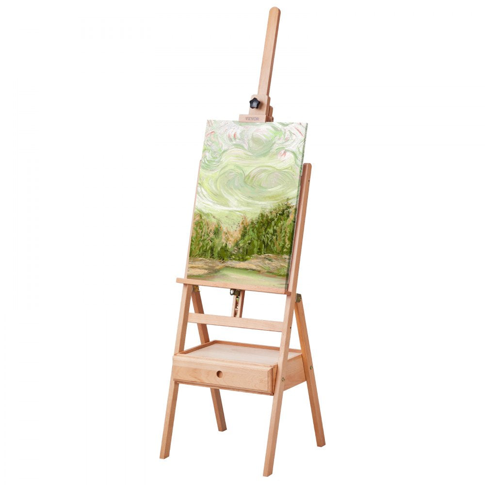HJ-2A - Adjustable Beech Wood Easel for Canvases Up to 36 inches