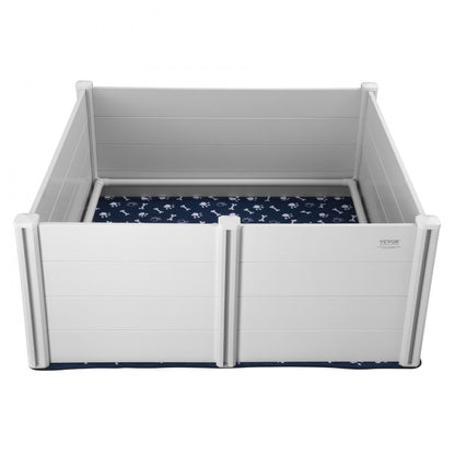 KH-CW04 - 59.8in Whelping Box with Rails & Pee Pads for Dogs