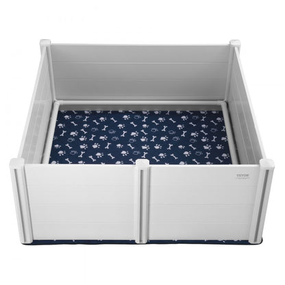 KH-CW04 - 59.8in Whelping Box with Rails & Pee Pads for Dogs