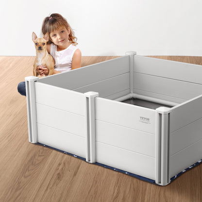 KH-CW01 - 48in PVC Dog Whelping Box with Rails & Pee Pads