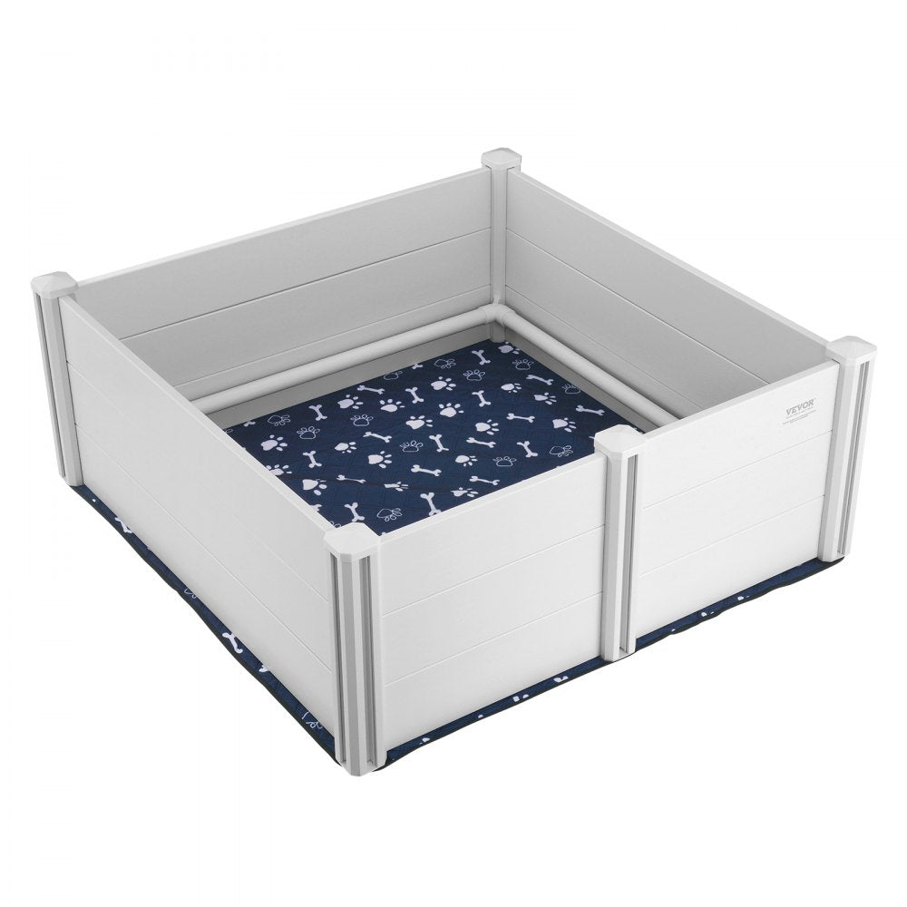 KH-CW01 - 48in PVC Dog Whelping Box with Rails & Pee Pads