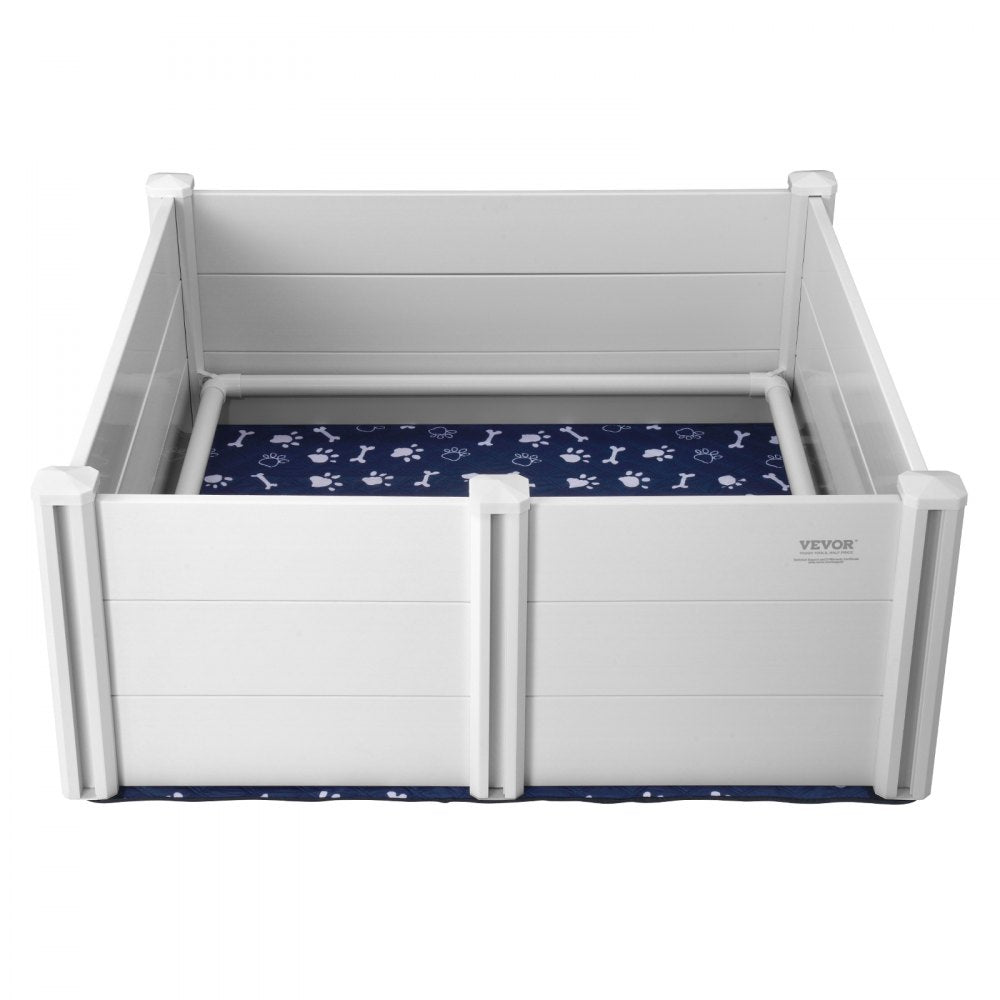 KH-CW01 - 48in PVC Dog Whelping Box with Rails & Pee Pads
