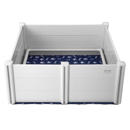 KH-CW01 - 48in PVC Dog Whelping Box with Rails & Pee Pads