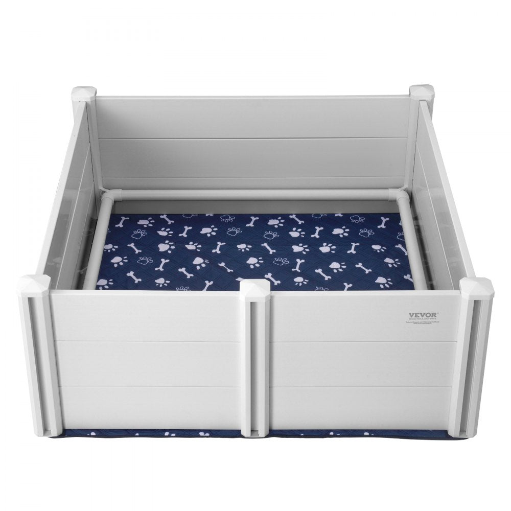KH-CW01 - 48in PVC Dog Whelping Box with Rails & Pee Pads