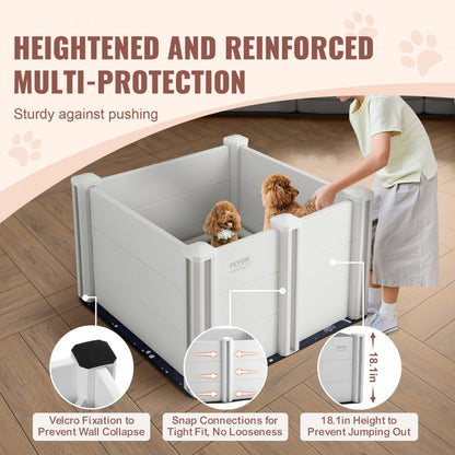 KH-CW03 - 28.3" Whelping Box with Rails and Washable Pee Pads for Dogs