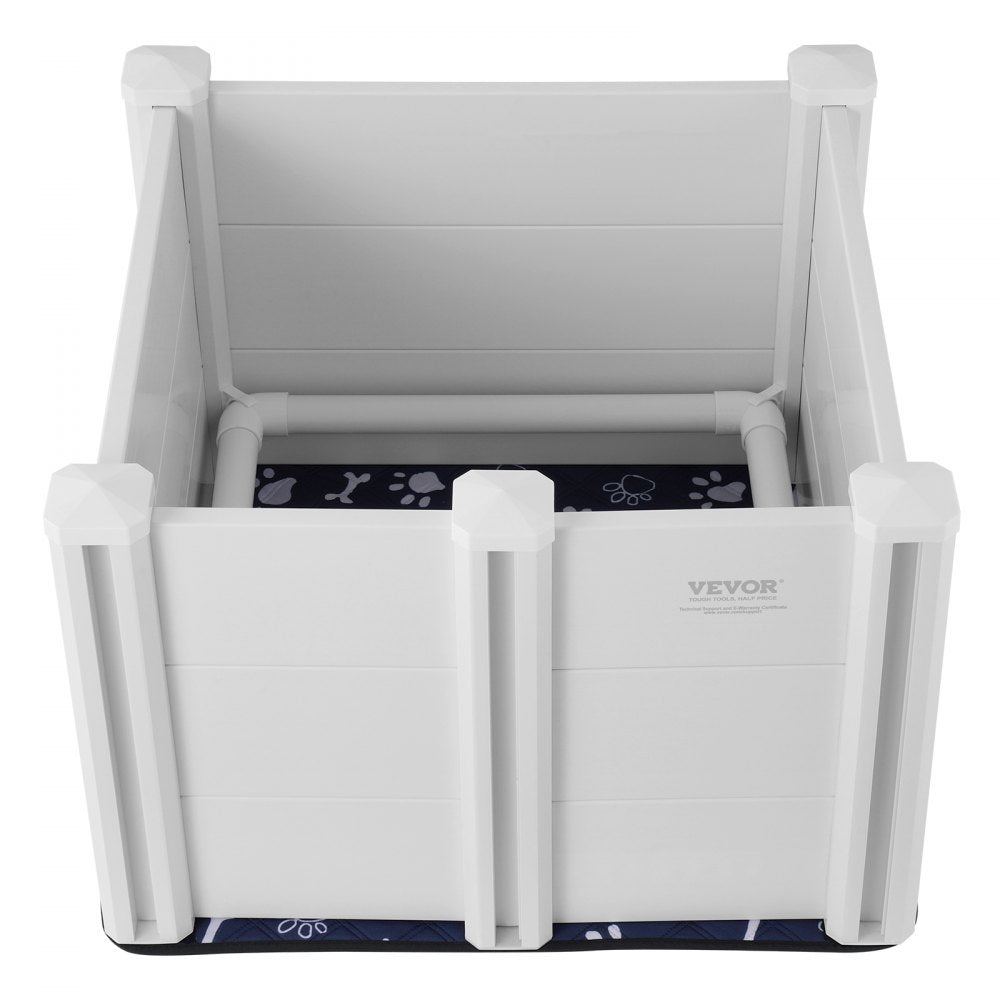 KH-CW03 - 28.3" Whelping Box with Rails and Washable Pee Pads for Dogs