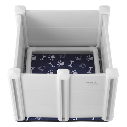KH-CW03 - 28.3" Whelping Box with Rails and Washable Pee Pads for Dogs