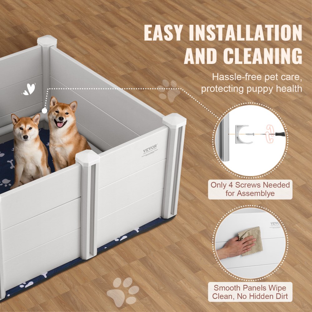 KH-CW02 - 38.6in Whelping Box with Rails & Easy-Clean Design