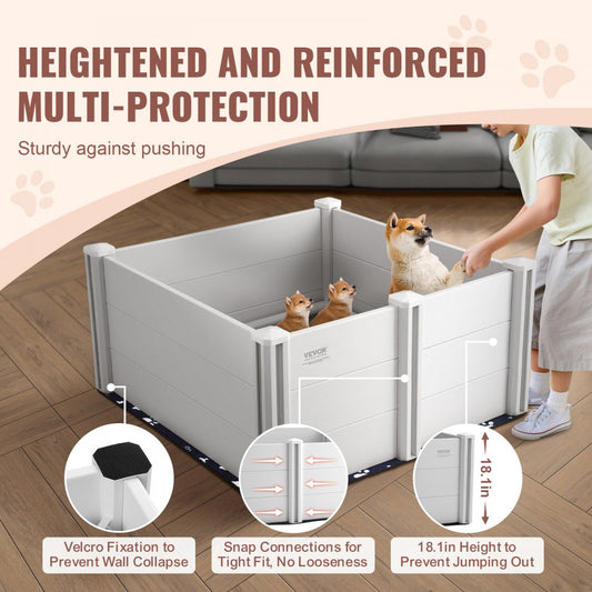 KH-CW02 - 38.6in Whelping Box with Rails & Easy-Clean Design