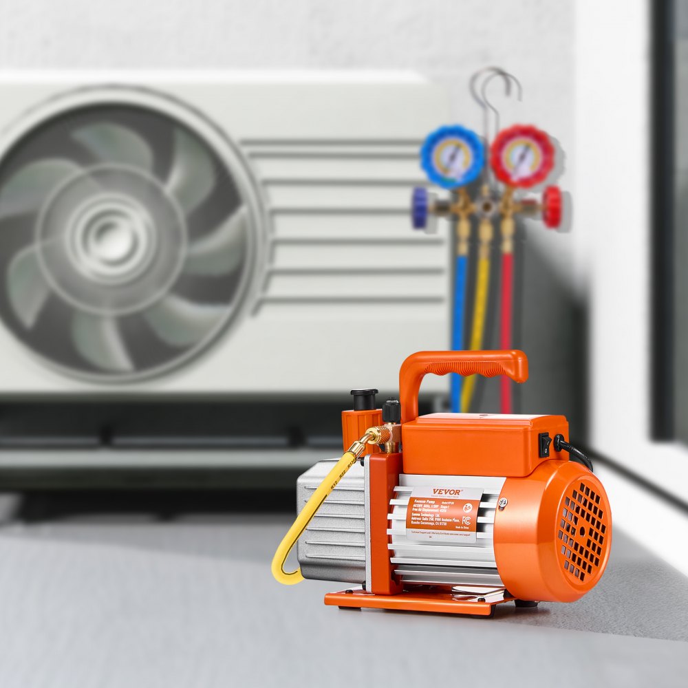 VP135 - 4CFM HVAC Vacuum Pump with Copper Motor & Oil Included