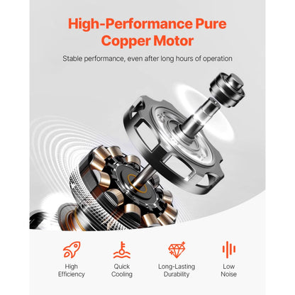 VP245 - 6CFM HVAC Vacuum Pump with Oil & Copper Motor