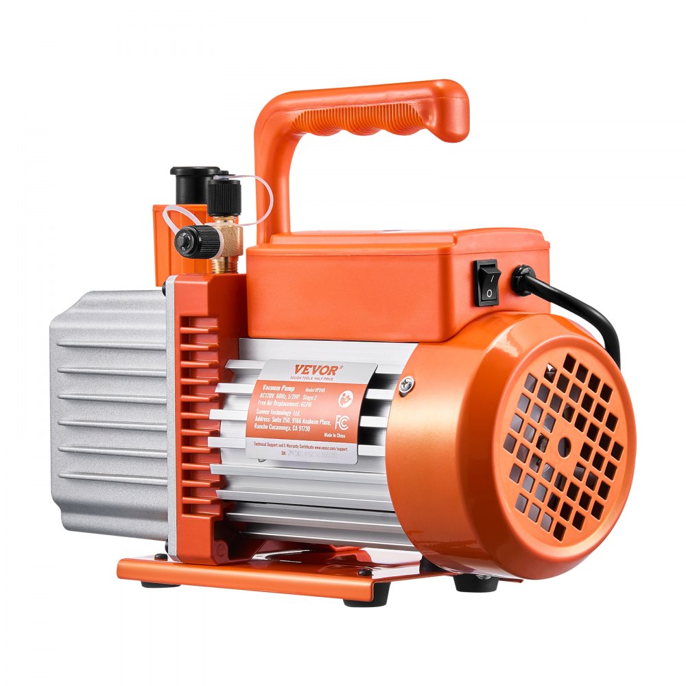 VP245 - 6CFM HVAC Vacuum Pump with Oil & Copper Motor