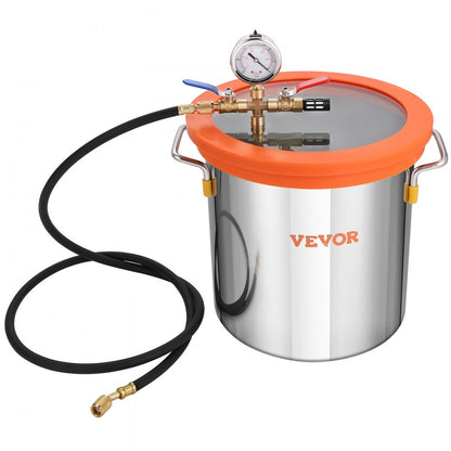 TW-1K - 5 Gallon VEVOR Vacuum Chamber & 3.5 CFM Pump Kit