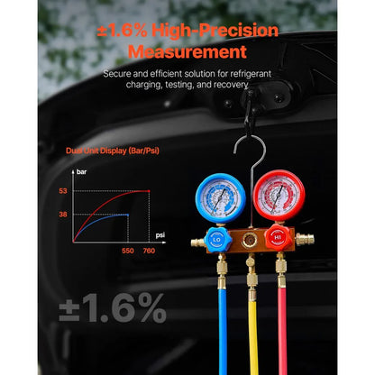 VP145 - 4.5CFM Vacuum Pump & Manifold Gauge Kit for HVAC