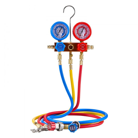 VP125 - 3.5CFM Vacuum Pump & Manifold Gauge Kit with R134a Couplers