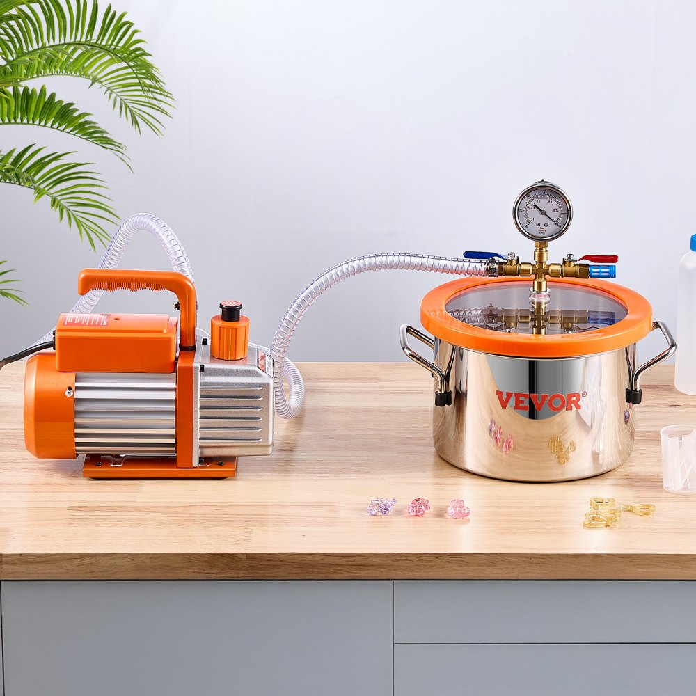 VP125 - 1.5 Gallon Stainless Steel Vacuum Chamber & 3.5 CFM Pump