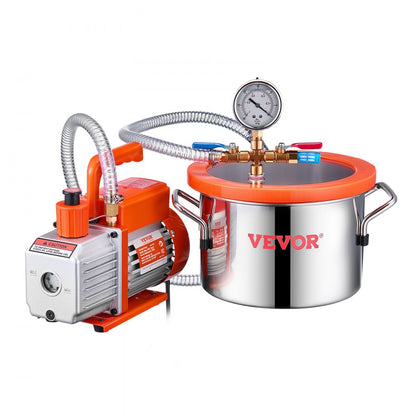 VP125 - 1.5 Gallon Stainless Steel Vacuum Chamber & 3.5 CFM Pump