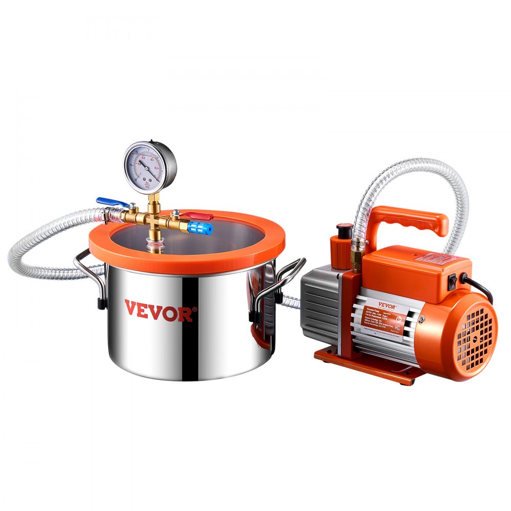 VP125 - 1.5 Gallon Stainless Steel Vacuum Chamber & 3.5 CFM Pump