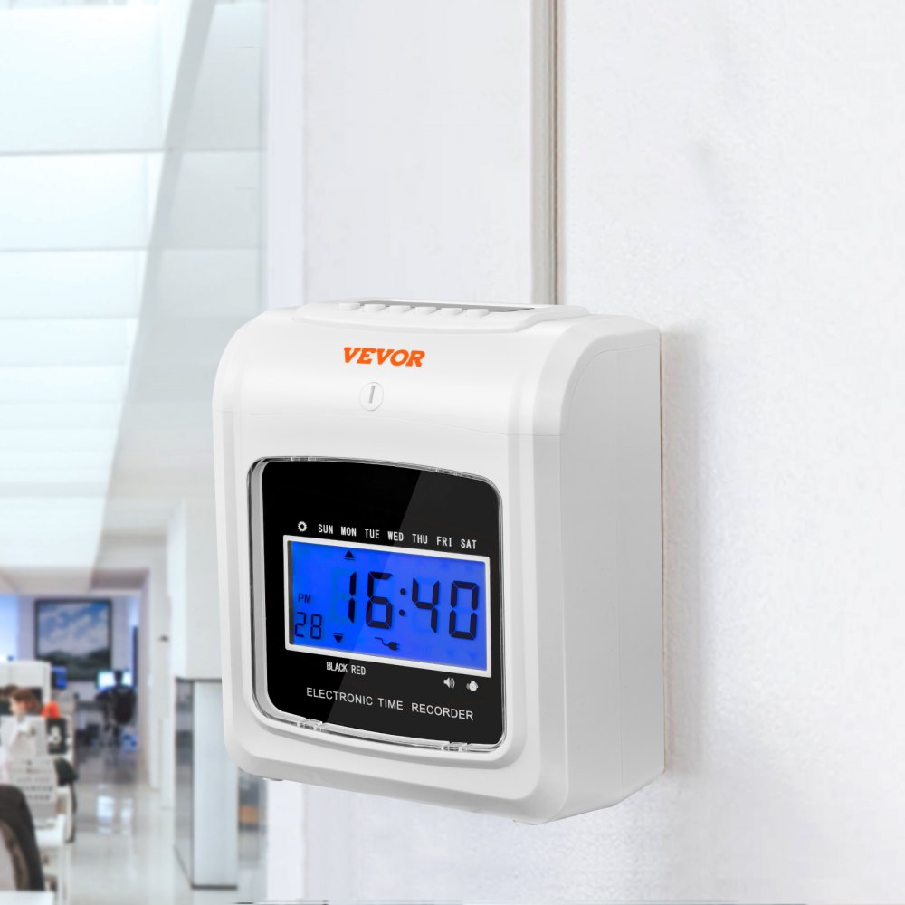 LY-258 - VEVOR Time Clock with 15 Punches/Min & Two-Color Printing