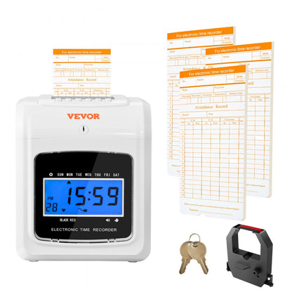LY-258 - VEVOR Time Clock with 15 Punches/Min & Two-Color Printing