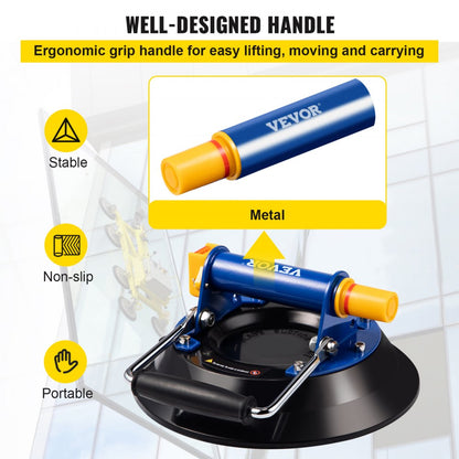 VV-MLH-LP8 - 8" Suction Cup Glass Lifter for Easy Handling