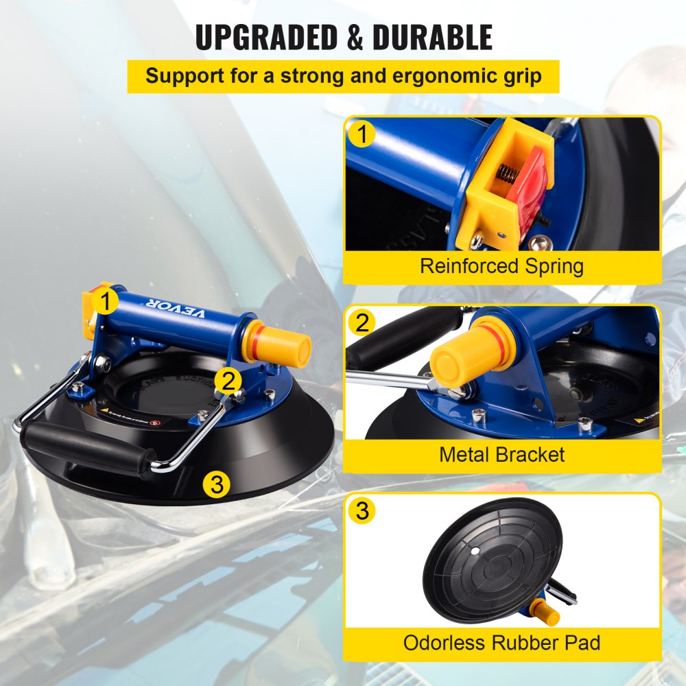 VV-MLH-LM12 - 12" Portable Suction Cup for Lifting Up to 330 lbs.