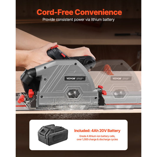 8140 - 5.5" Cordless Track Saw with Brushless Motor & Dust Port
