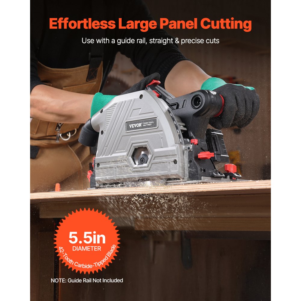 8140 - 5.5" Cordless Track Saw with Brushless Motor & Dust Port