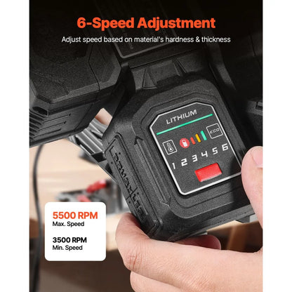 8140 - 5.5" Cordless Track Saw with 6-Speed & Dust Port