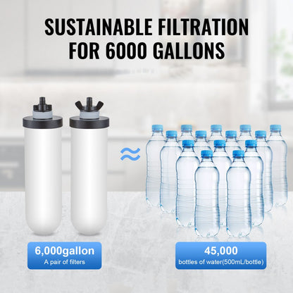 k8626A - Durable Stainless Steel Gravity Water Filter for 1-4 People
