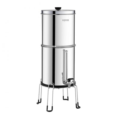 k8626A - Durable Stainless Steel Gravity Water Filter for 1-4 People