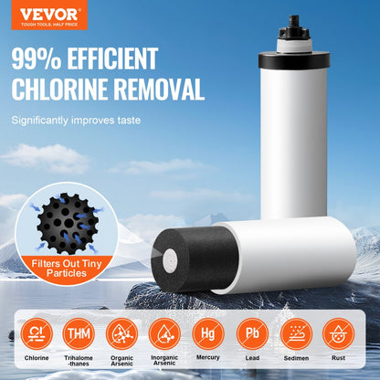 k8626A - 6000 Gallon Stainless Steel Gravity Water Filter for 1-4 People