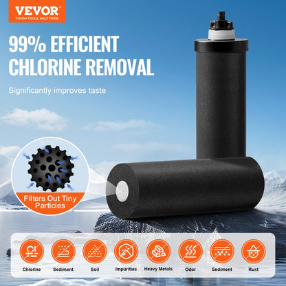 k8626 - Compact Gravity Water Filter System, Stainless Steel, Purifies 6000 Gallons