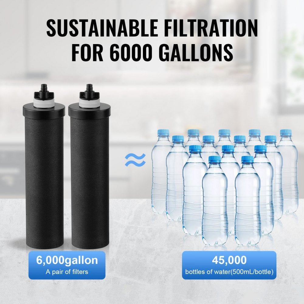 k8626 - Compact Gravity Water Filter System, Stainless Steel, Purifies 6000 Gallons