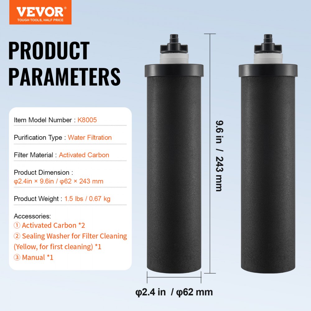 K8005 - 6000 Gallon Coconut Carbon Water Filter Replacement Pack